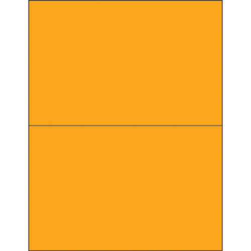 Box Partners LL184OR 8.5 x 5.5 in. Fluorescent Orange Rectangle Laser 