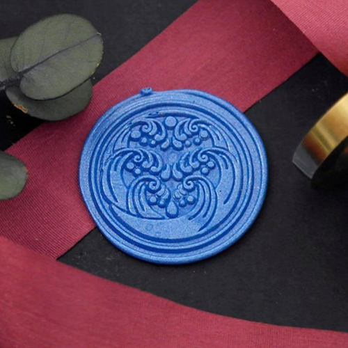 Japanese Wave Kanagawa Metal Stamp / Wedding Wax Seal Stamp