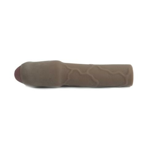 Cyberskin 3 Inch Xtra Thick Uncut Transformer  Penis Extension - Dark