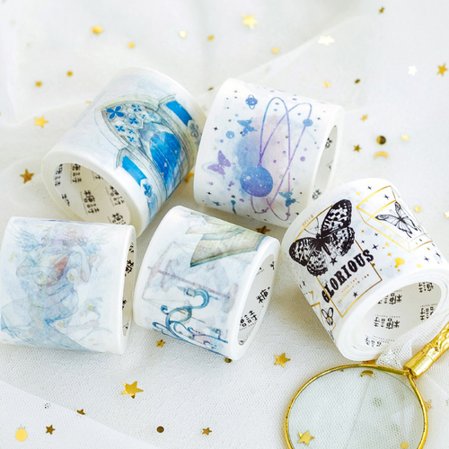 3.5 4.5cm*5m Cute Star Butterfly Gold Washi