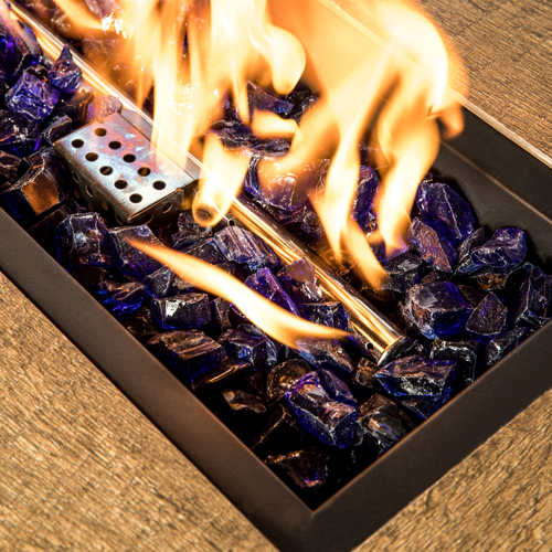 Teamson Home Outdoor Blue Fire Glass, Lava Rocks