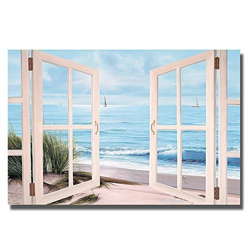 Artistic Home Gallery 2436N703IG Sandpiper Beach Door by Diane Romanel