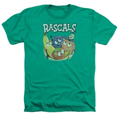 Trevco Dubble Bubble-Rascals - Adult Heather Tee - Kelly Green, 2X