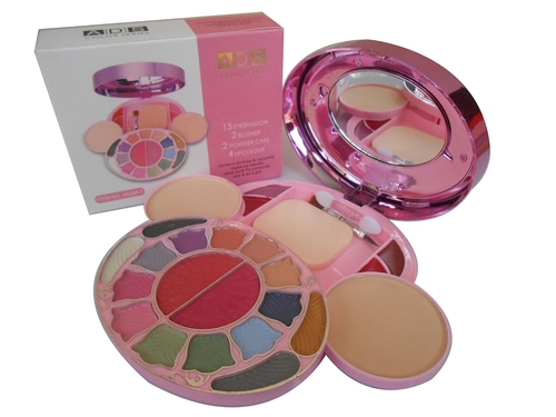 Makeup Kit 15 Eyeshadow 2 Blusher 2 Powder Cake 4 Lipcolour