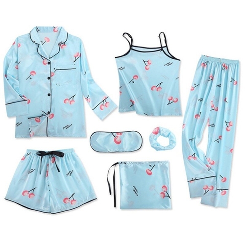 New Pyjamas Women Summer Satin Women