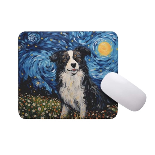 Main Starry Night Dog Australian Shepherd Non-Slip Mousepad image