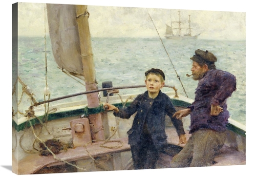 Global Gallery GCS-267429-36-142 36 in. The Steering Lesson Art Print 