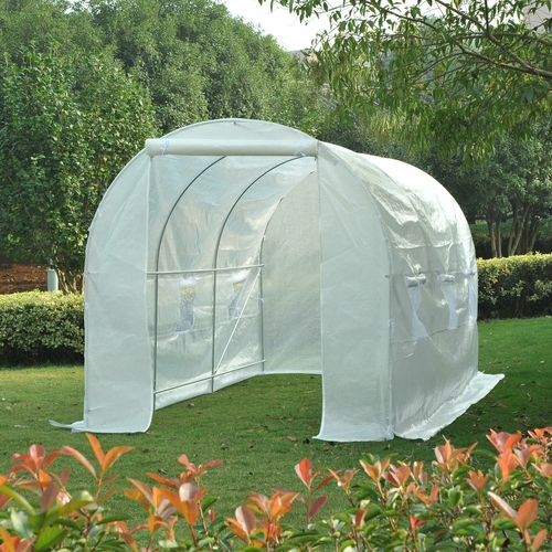 Outsunny 14.8'L x 6.6'W x 6.6'H Walk-in Tunnel Greenhouse Plant