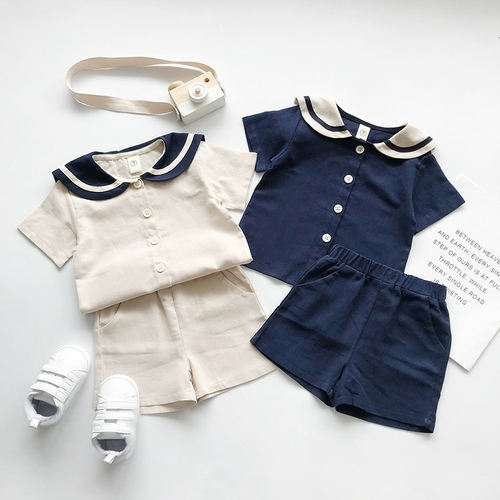 Sodawn  Kids Summer Clothes Japanese And Korean Style Ailor Collar