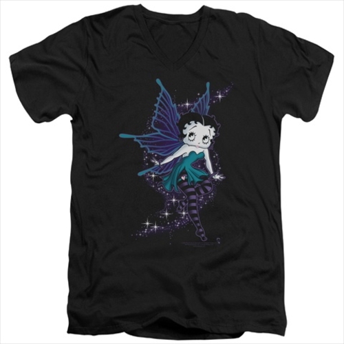 Boop-Sparkle Fairy - Short Sleeve Adult 30-1 Tee, Black - Small