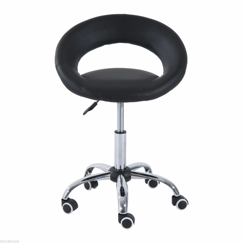 HomCom Hydraulic Adjustable Rolling Massage Salon Spa Stool Open Back