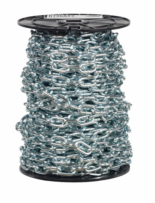 Apex Tool Group 0725027 0.18 in. x 100 ft. Proof Coil Chain Zinc Plate