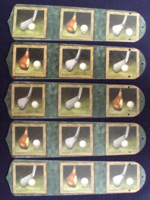 Ceiling Fan Designers 52SET-HOME-GCG New GOLF CLUBS GOLFERS 52'&a