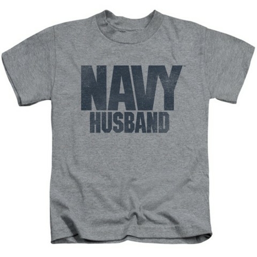 Trevco Navy-Husband Short Sleeve Juvenile 18-1 Tee- Athletic Heather -