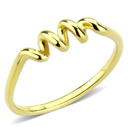 Women IP Gold Stainless Steel Ring with No Stone in No Stone - Size 5
