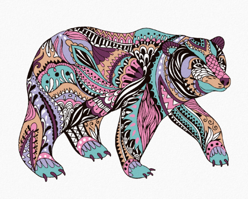 Paint by Numbers - MANDALA BEAR