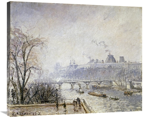 Global Gallery GCS-267018-36-142 36 in. The Louvre & the Seine from th