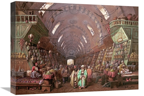Global Gallery GCS-267783-22-142 22 in. A Bazaar in Constantinople Art