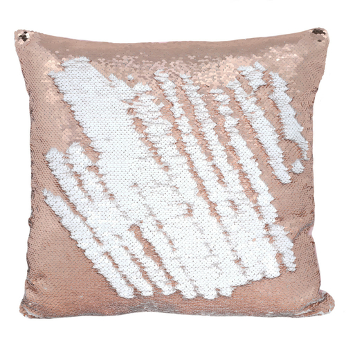 Rose Gold Reversible Sequin Cushion