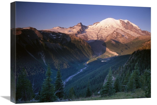 Global Gallery GCS-396649-1824-142 18 x 24 in. Mt Rainier Seen at Sunr