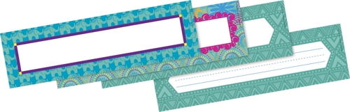 Bohemian Double-Sided Name Plates, Set of 36