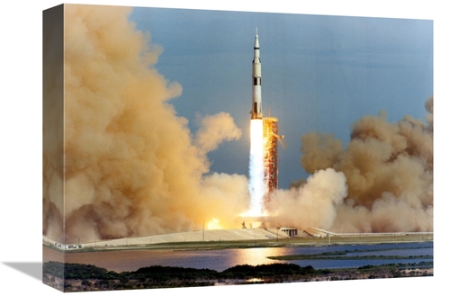 12 x 16 in. Launch of the Apollo 15 Mission to the Moon, 1971 Art 
