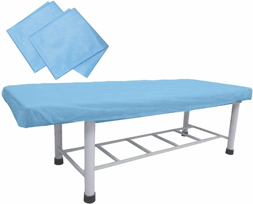 Dukal Disposable Fitted Sheets 74" x 30" x 22". Case of 100 Bed Sheets