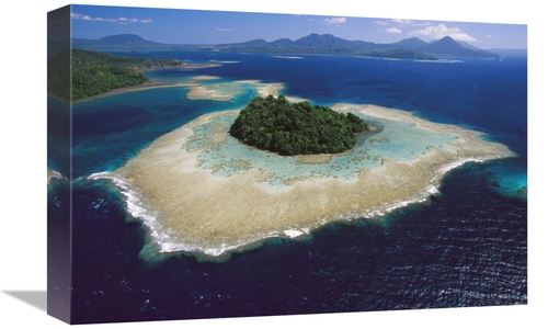 Global Gallery GCS-453494-1218-142 12 x 18 in. Coral Reefs & Islands&#