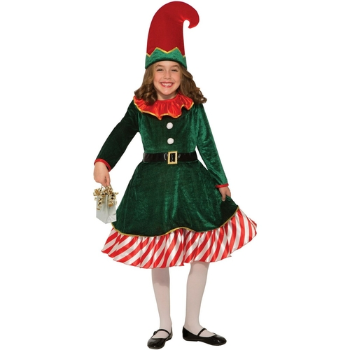 Forum Novelties 277563 Halloween Kids Santas Little Elf Costume - Larg