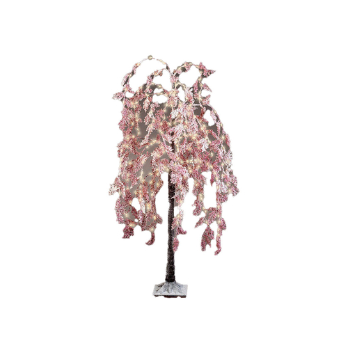 Christmas Tree Exterior LED Light Pink Snowfall