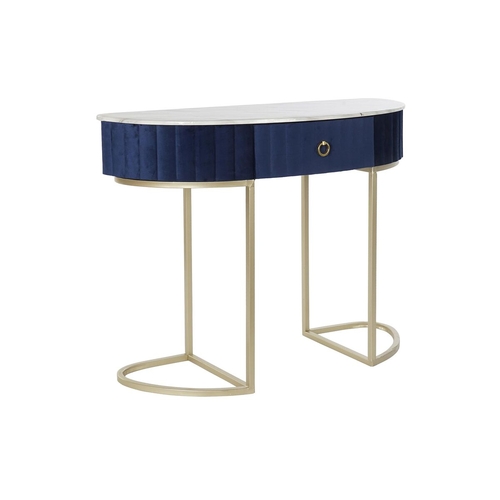 Console DKD Home Decor Blue White Golden Metal 100 x 40 x 76 cm