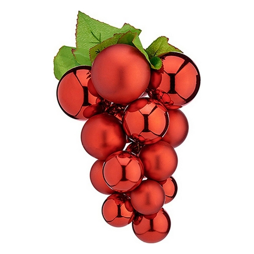 Christmas Bauble Grapes Red Plastic