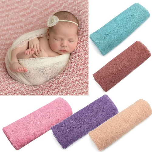 Newborn Baby Girl Boy Hollow Wraps Blanket Posing