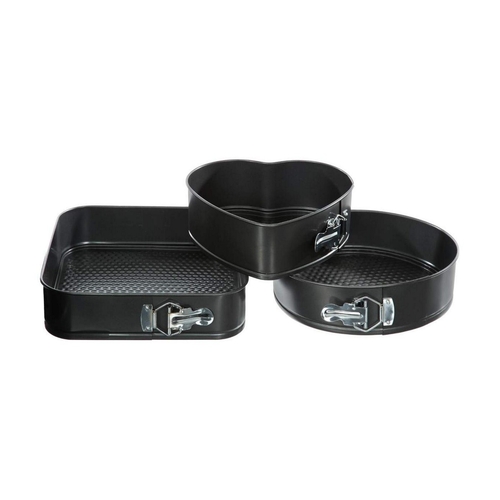 Set of Detachable Baking Tins Secret de Gourmet Black Aluminium 3