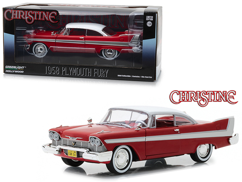 1958 Plymouth Fury Red with White Top \Christine\" (1983) Movie 1/24