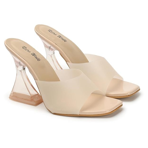 Retro Walk Fashionable Block Heels for Girls and Women (Size-UK-5)