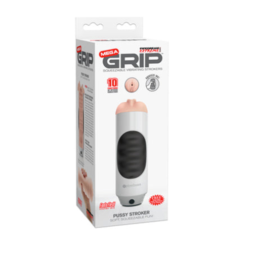 PDX Mega Grip Pussy Stroker Squeezable Vibrating Masturbator