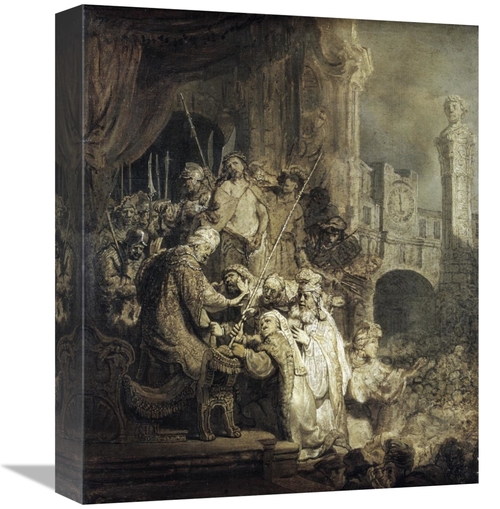 16 in. Christ Presented to the People Art Print - Rembrandt Van Rijn