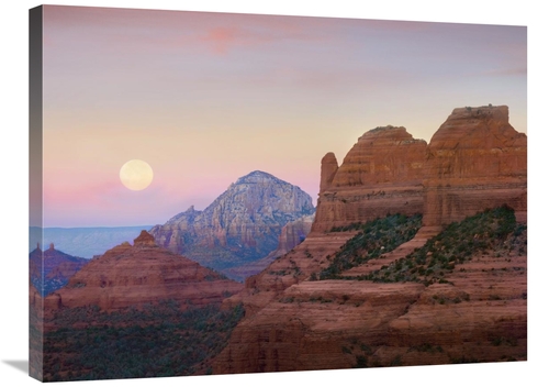 Global Gallery GCS-396419-2432-142 24 x 32 in. Moon Setting As Seen Fr