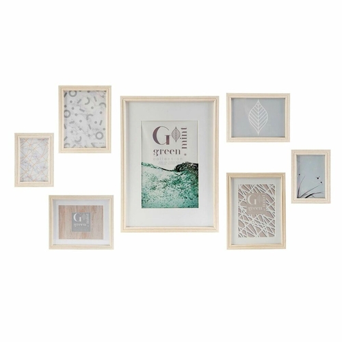 Wall photo frame DKD Home Decor 32,5 x 1,5 x 45 cm Crystal Natural