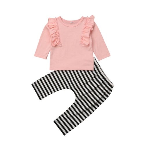 2Pcs Newborn Toddler Infant Kid Baby Girl Clothes