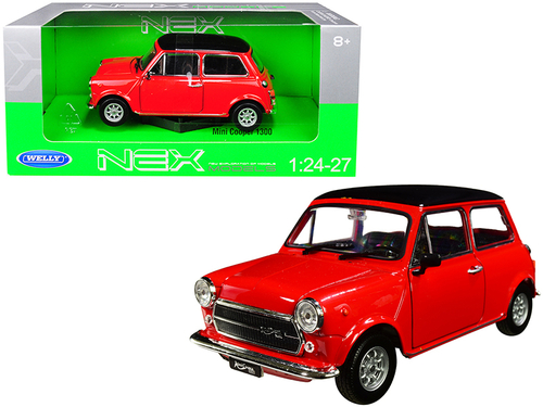 Mini Cooper 1300 Red with Black Top 1/24-1/27 Diecast Model Car by