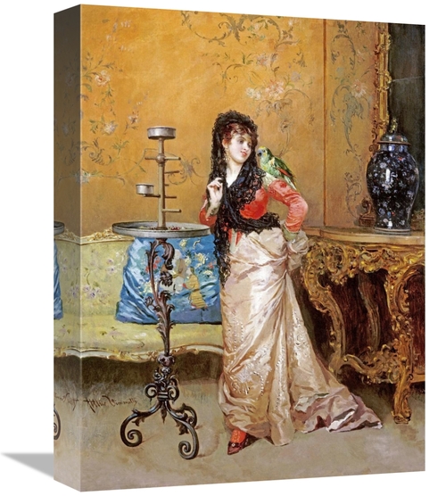 Global Gallery GCS-268538-16-142 16 in. The Pet Parrot Art Print - Att