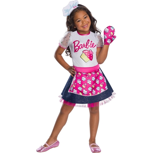 Rubies 279080 Halloween Girls Barbie Baker Chef Costume - Extra Small