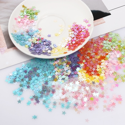 20g/bag 5mm Plastic Star Loose Sequins for Home