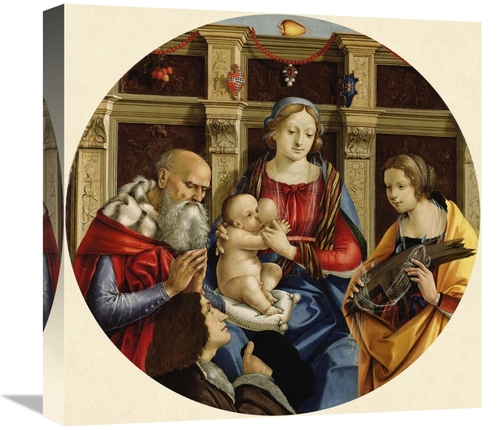 Global Gallery GCS-456780-1818-142 18 x 18 in. Madonna & Child with A 