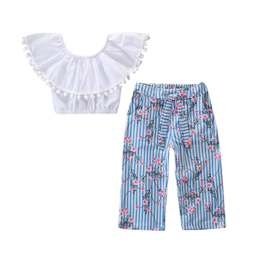 2pcs Toddler Baby Girl clothes set Lace hollow out