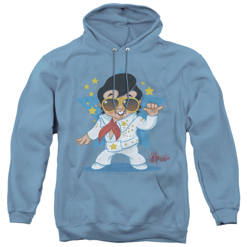 Main Elvis Presley & Jumpsuit Adult Pullover Hoodie, Carolina Blue - 2X image