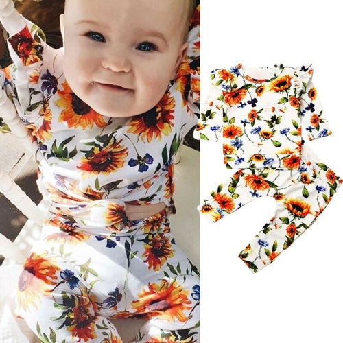 Pudcoco Autumn Newborn Kids Baby Girls Long Sleeve