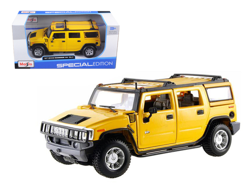2003 Hummer H2 SUV Yellow 1/27 Diecast Model Car by Maisto